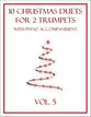 10 Christmas Duets for 2 Trumpets with Piano Accompaniment (Vol. 5) P.O.D. cover